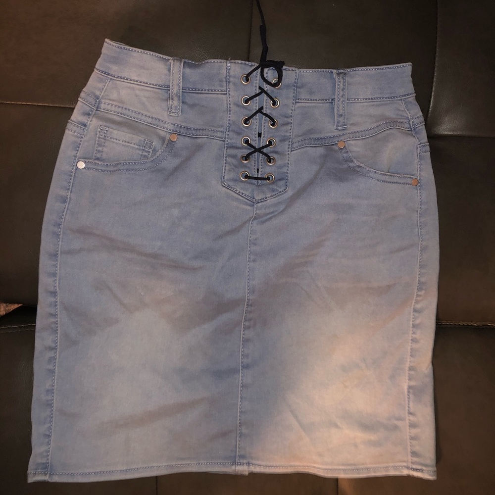 Material Girl lace up skirt